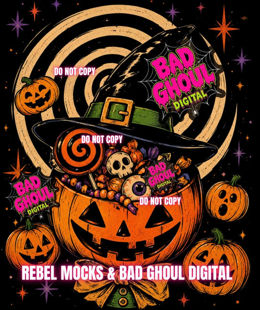Halloween Candy|Black Fabric|PNG DOWNLOAD