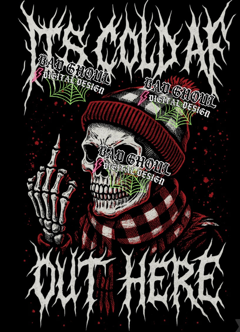 Cold AF Out Here PNG DOWNLOAD Black Fab