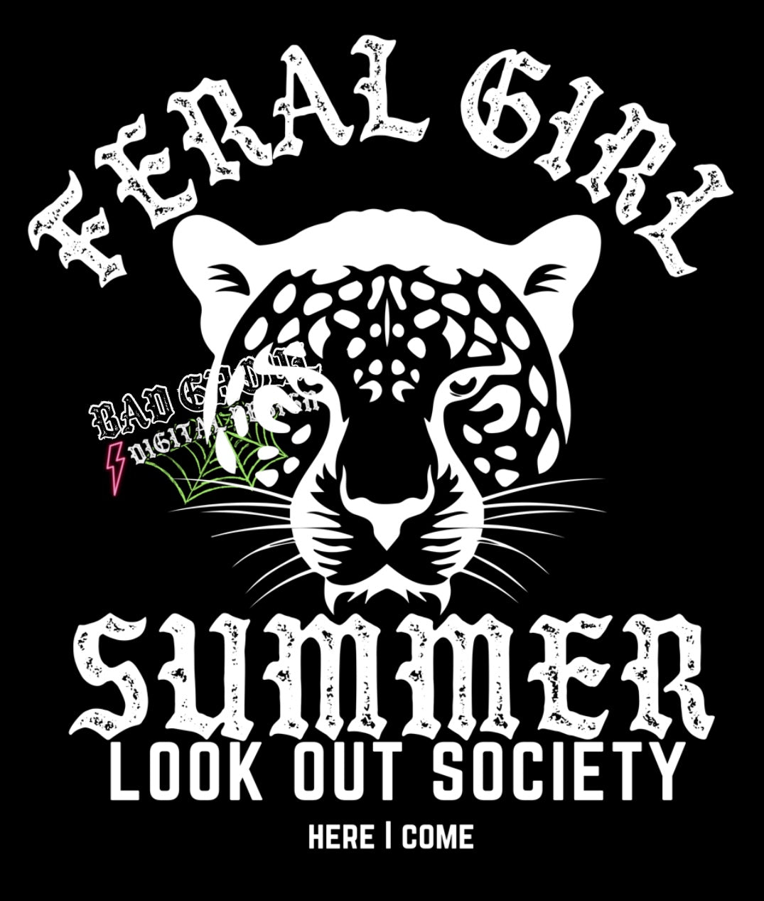 Feral Girl Summer PNG Download sub & DTF friendly 2 files