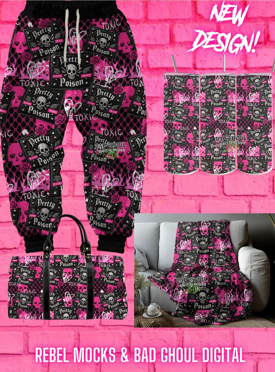 Pretty Poison Seamless PNG Download