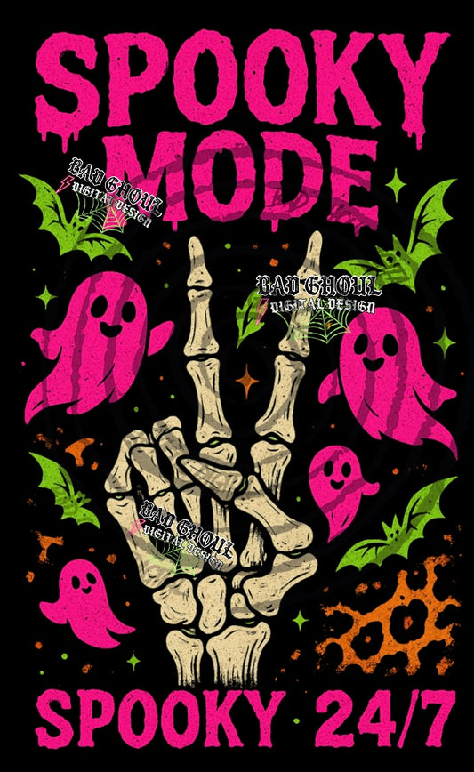 Spooky Mode PNG DOWNLOAD black fabric only