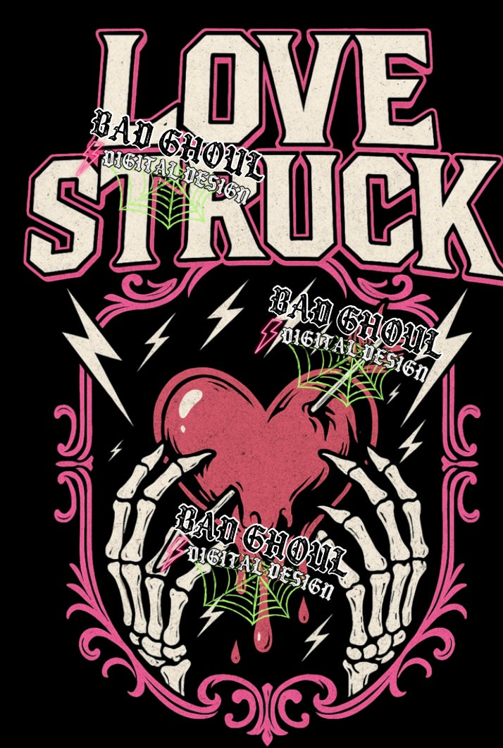 Love Struck PNG DOWNLOAD Black Fabric Only