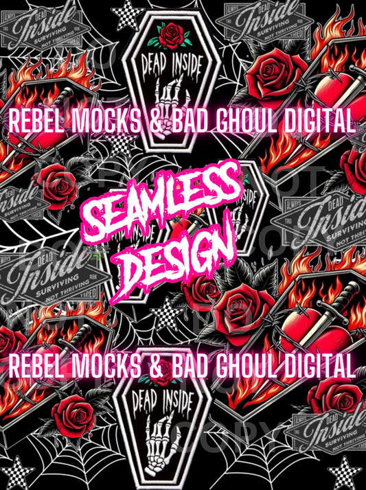 Dead Inside Seamless PNG Download