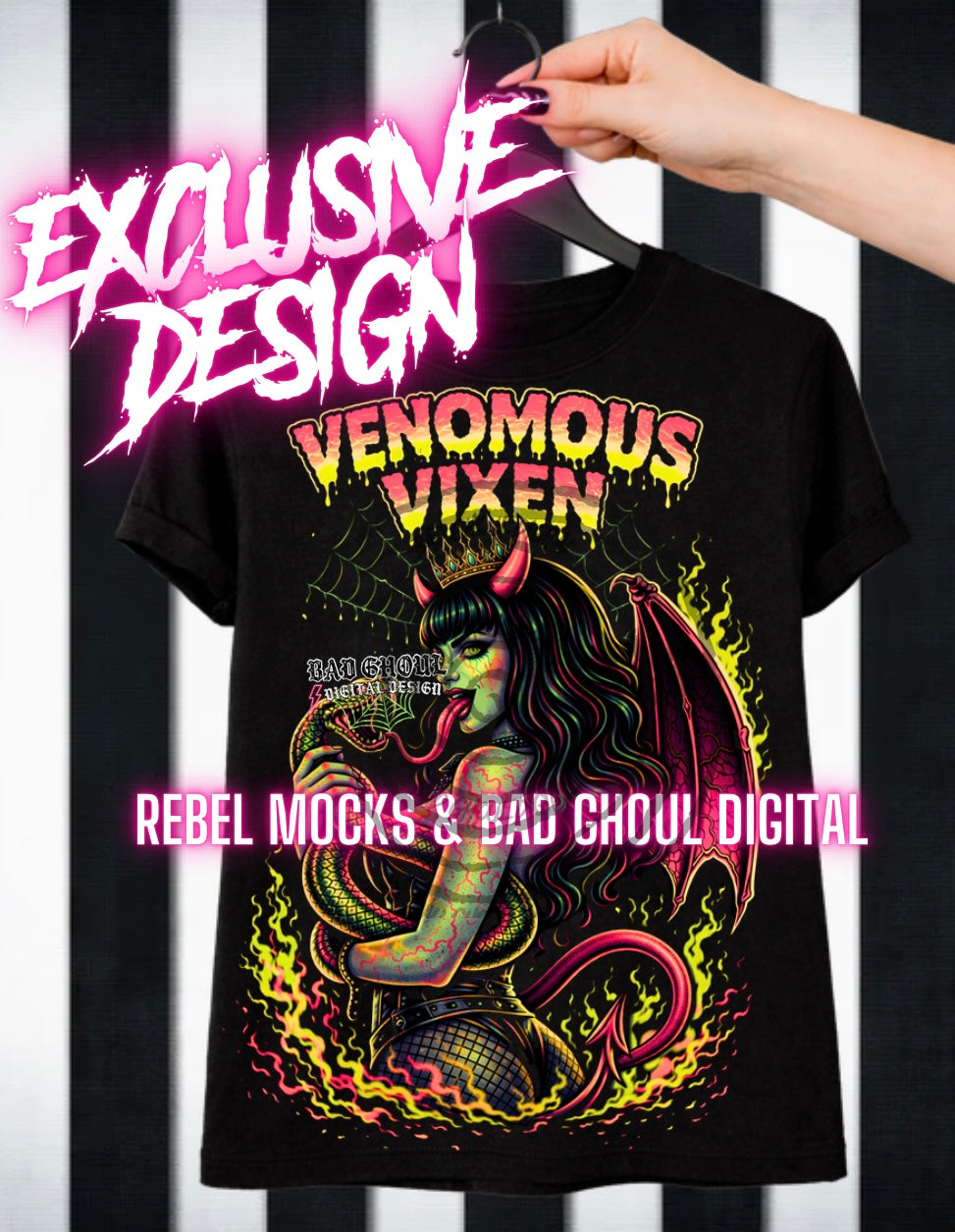 Exclusive|Venomous Vixen| Black Fab Only  PNG DOWNLOAD