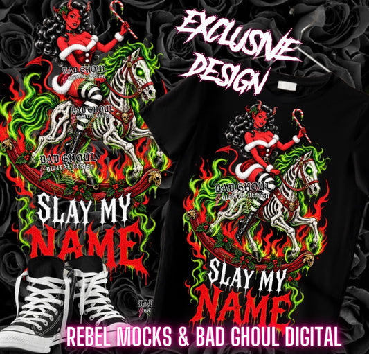 EXCLUSIVE | Slay My Name| PNG DOWNLOAD| Black Fabric