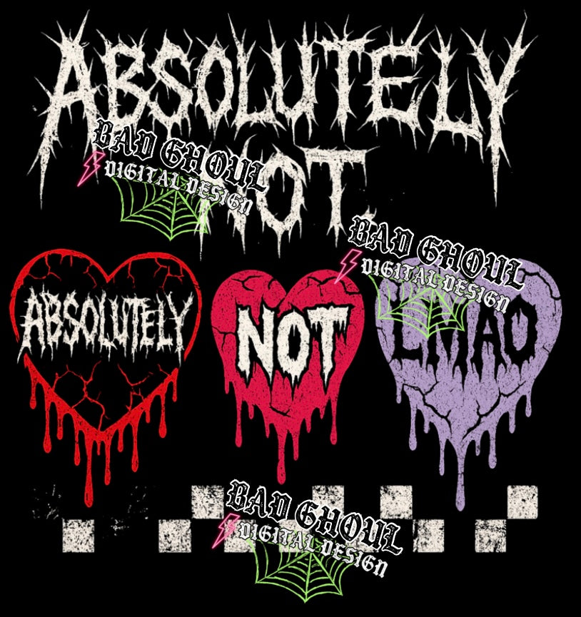 Absolutely Not PNG DOWNLOAD Black Fab Only