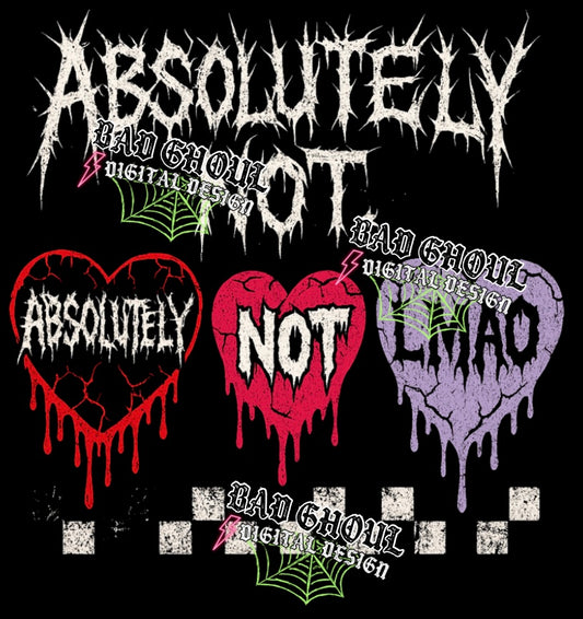 Absolutely Not PNG DOWNLOAD Black Fab Only