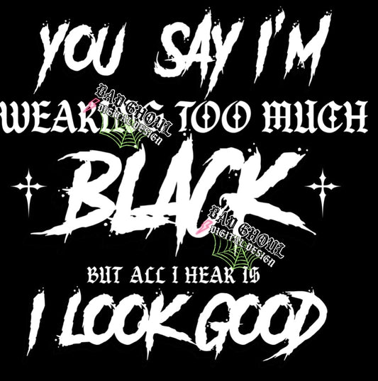 Too Much Black PNG Download