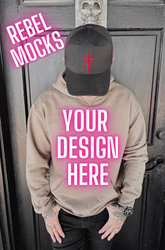 Mens Alt Style jerzee safari Hoodie Model Mock Up