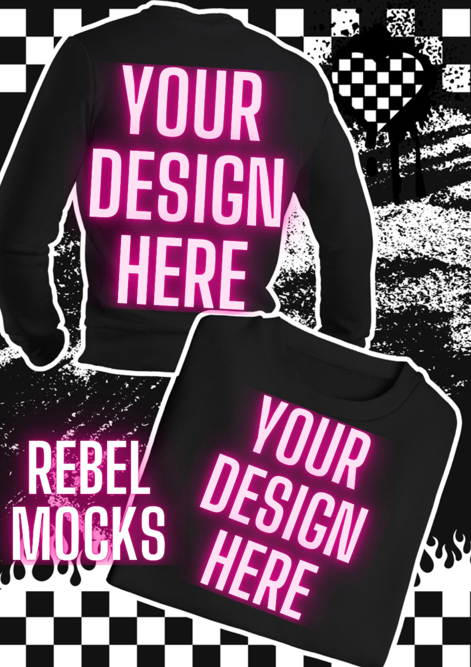 Black Multi Mock- Mock Up TRENDING