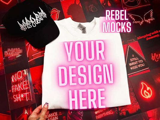 White Edgy Aesthetic Mock Up TRENDING