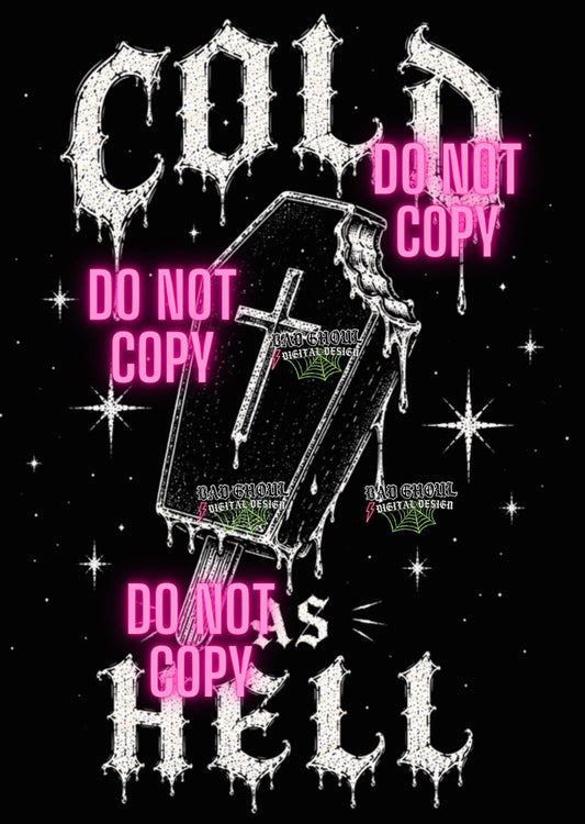 Cold as Hell PNG DOWNLOAD| Black Fabric
