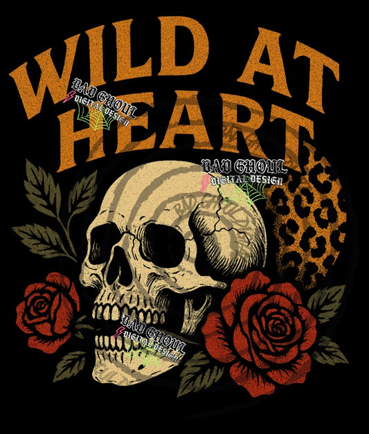 Wild At Heart PNG DOWNLOAD Black Fabric Only