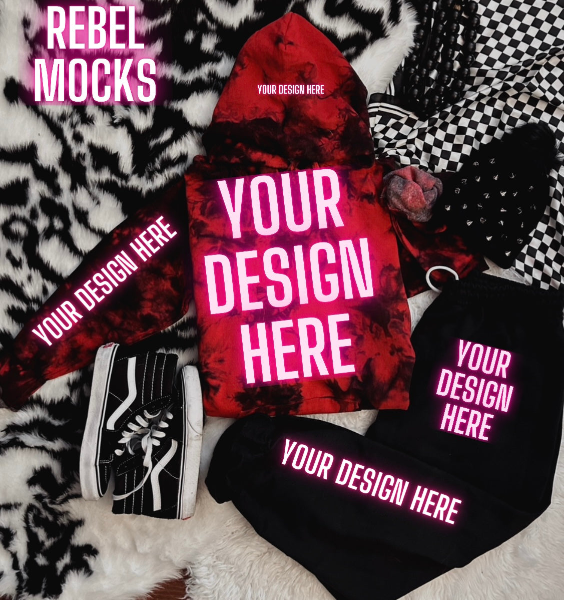 Alt Vibes Red and Black Sweat Set Mock Up TRENDING hoodie