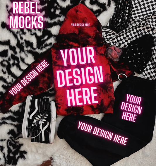 Alt Vibes Red and Black Sweat Set Mock Up TRENDING hoodie