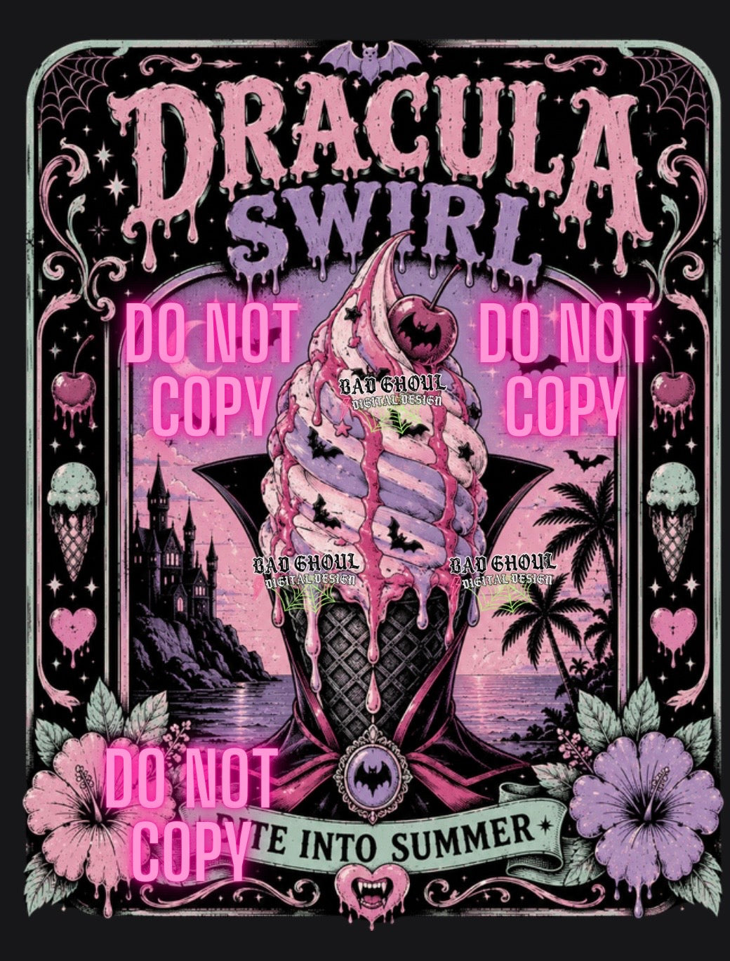 Dracula Swirl| PNG DOWNLOAD