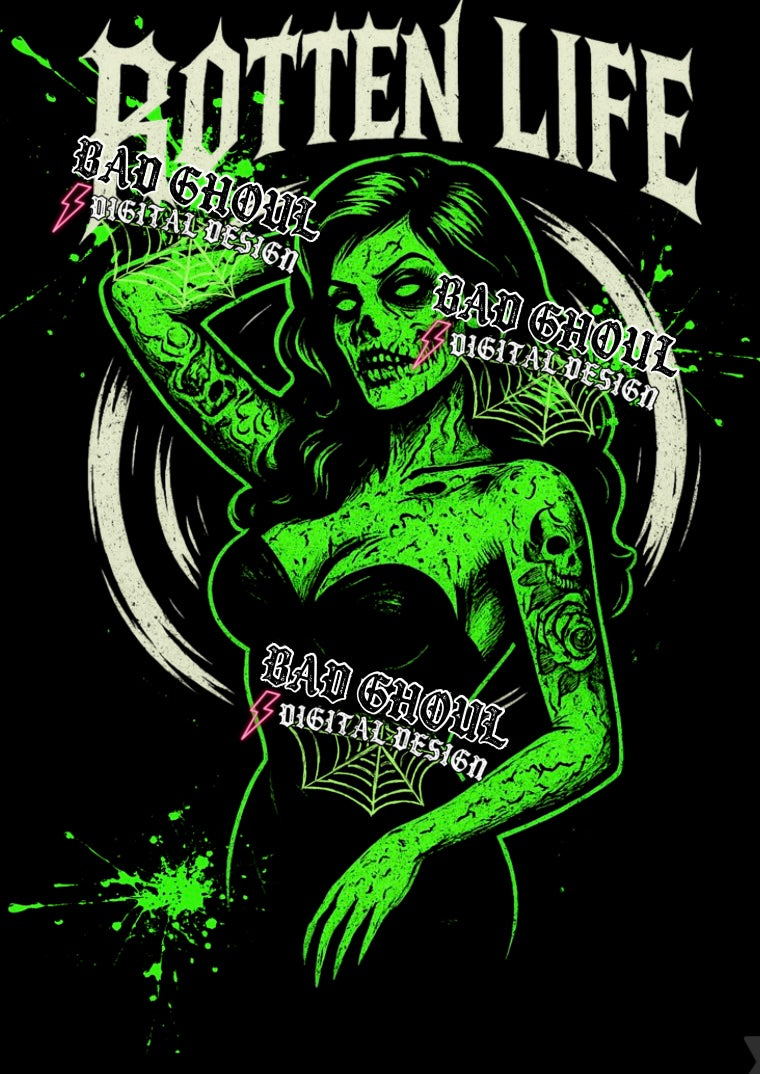 Rotten Life PNG DOWNLOAD Black Fab Only – Rebel Mocks & Badghoul Digital