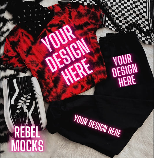 Alt Vibes Red and Black Sweat Set Mock Up TRENDING tee or hoodie