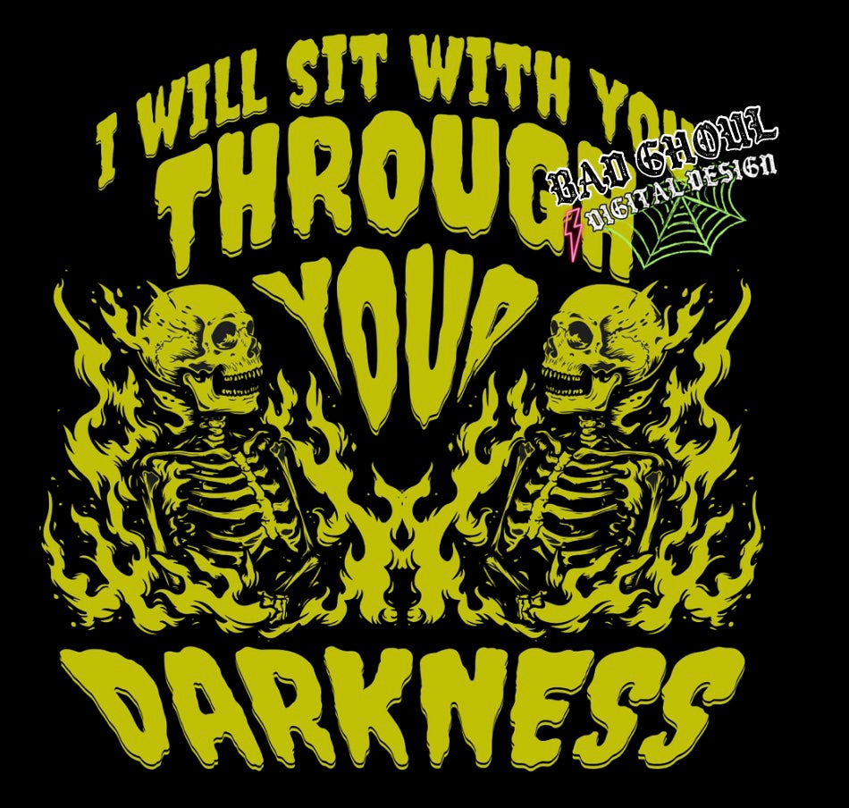 I Will Sit With You for black backgrounds only PNG Download