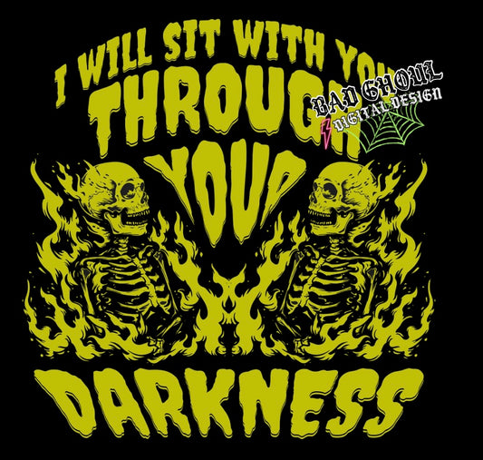 I Will Sit With You for black backgrounds only PNG Download