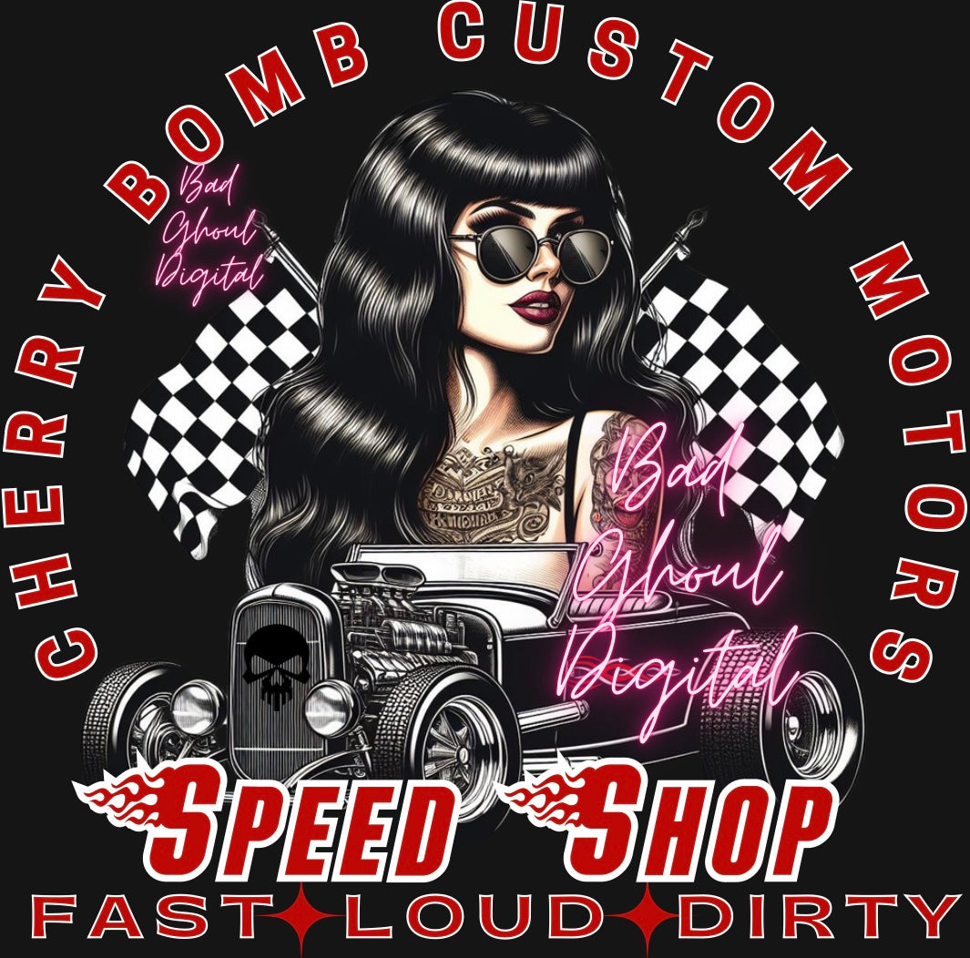 Cherry Bomb Custom Motors-PNG Download