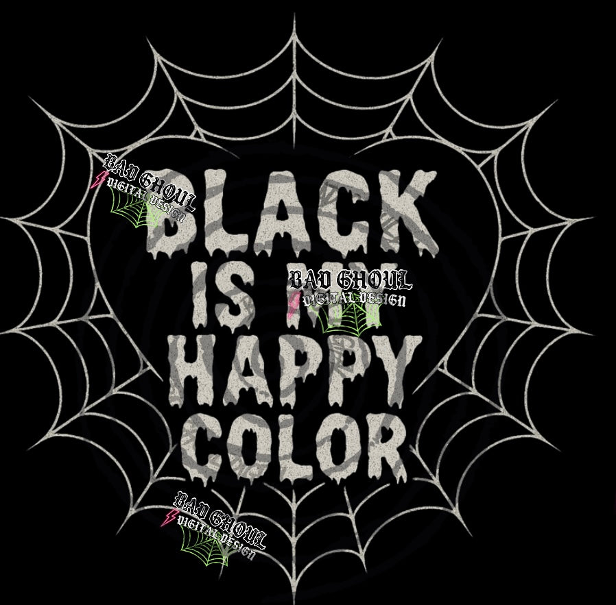 Black Is My Happy Color PNG DOWNLOAD black fabric only