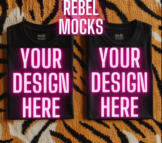 Alt Black Tee Edgy Flat Lay Mock Up trendy