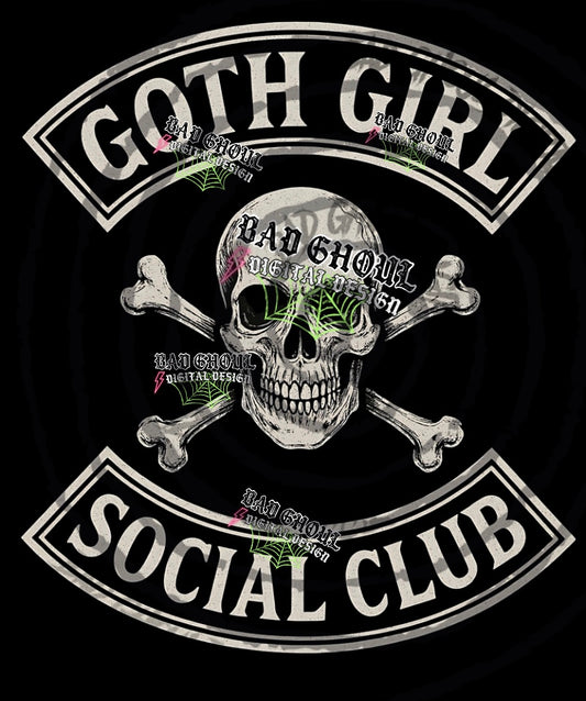 Goth Girl Social Club Black Fab PNG DOWNLOAD