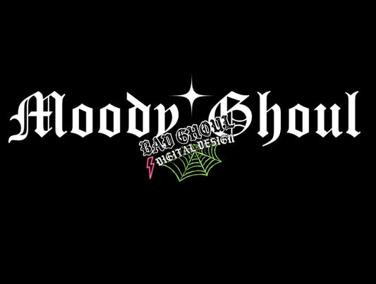 Moody Ghoul PNG Download black and white 2 files