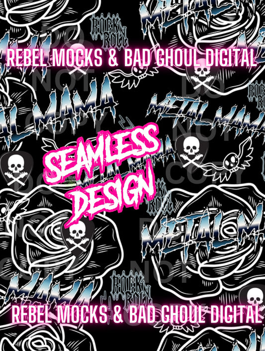 Metal Mama Seamless PNG Download