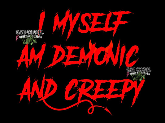 I myself am Demonic  PNG Download 3 files black red white