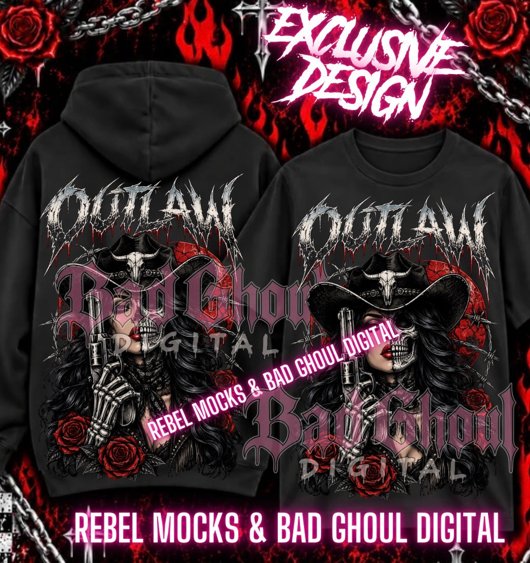 EXCLUSIVE| Outlaw| PNG DOWNLOAD | Black Fabric Only