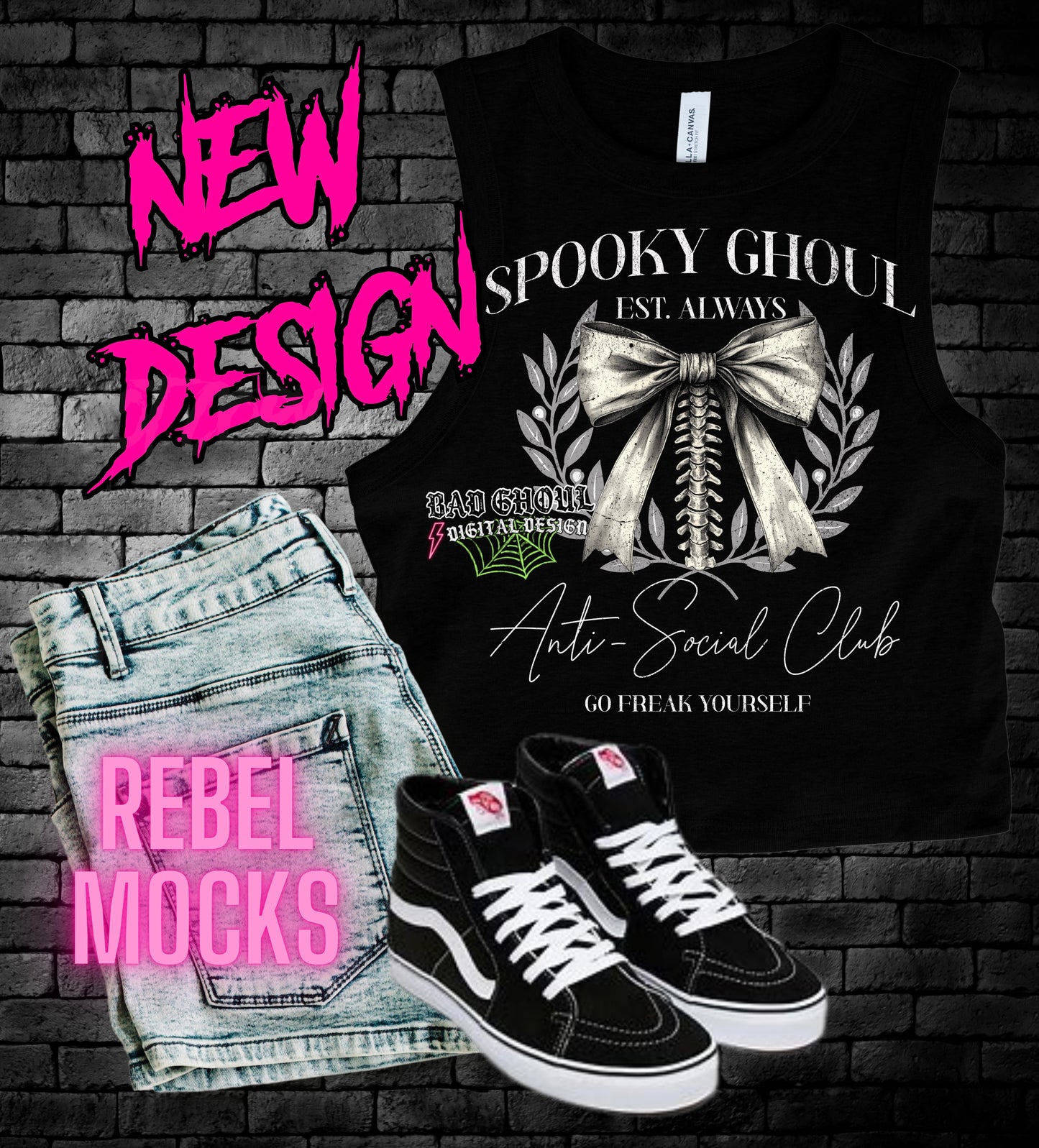 Spooky Ghoul Coquette PNG Download