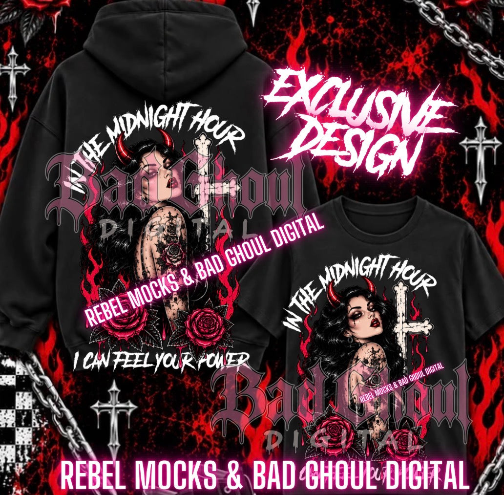 EXCLUSIVE| Midnight Hour| PNG DOWNLOAD | Black Fabric Only