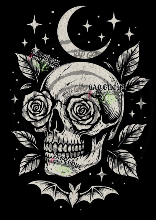 Skelly Moon PNG DOWNLOAD Black Fab Only