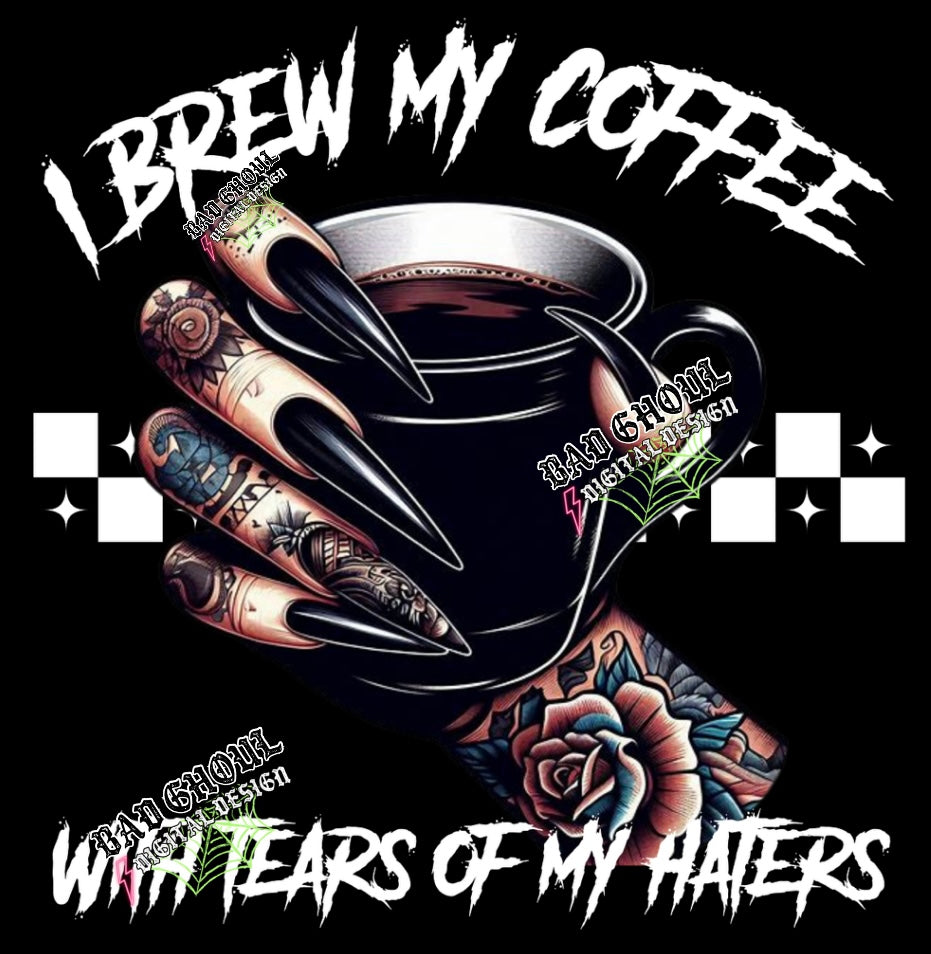 I brew my coffee PNG Download