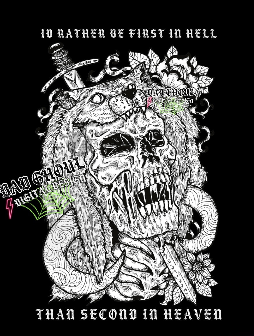 Id Rather Be First In Hell PNG download