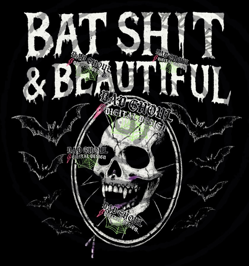 Bat Shit & Beautiful Black Fab PNG DOWNLOAD