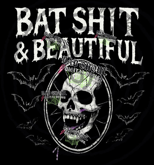 Bat Shit & Beautiful Black Fab PNG DOWNLOAD