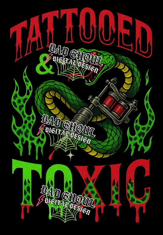 Tattooed and Toxic PNG DOWNLOAD Black Fab Only