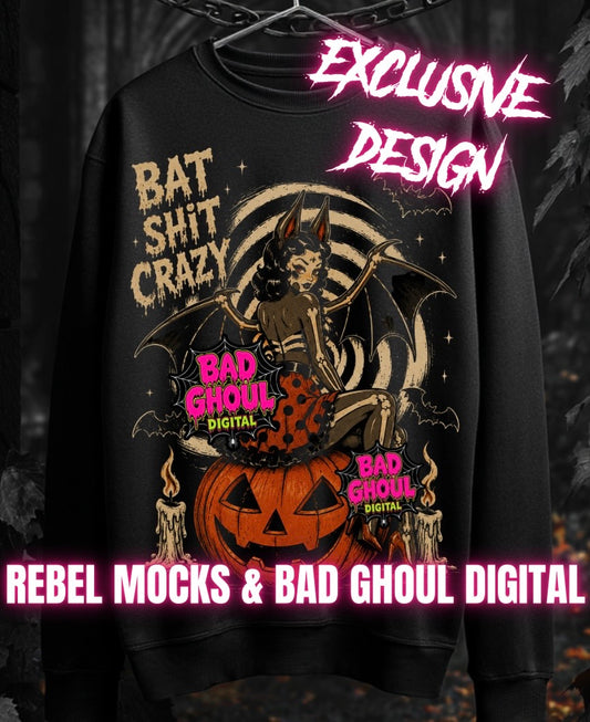Exclusive|Bat Shit Crazy |Black Fab Only  PNG DOWNLOAD