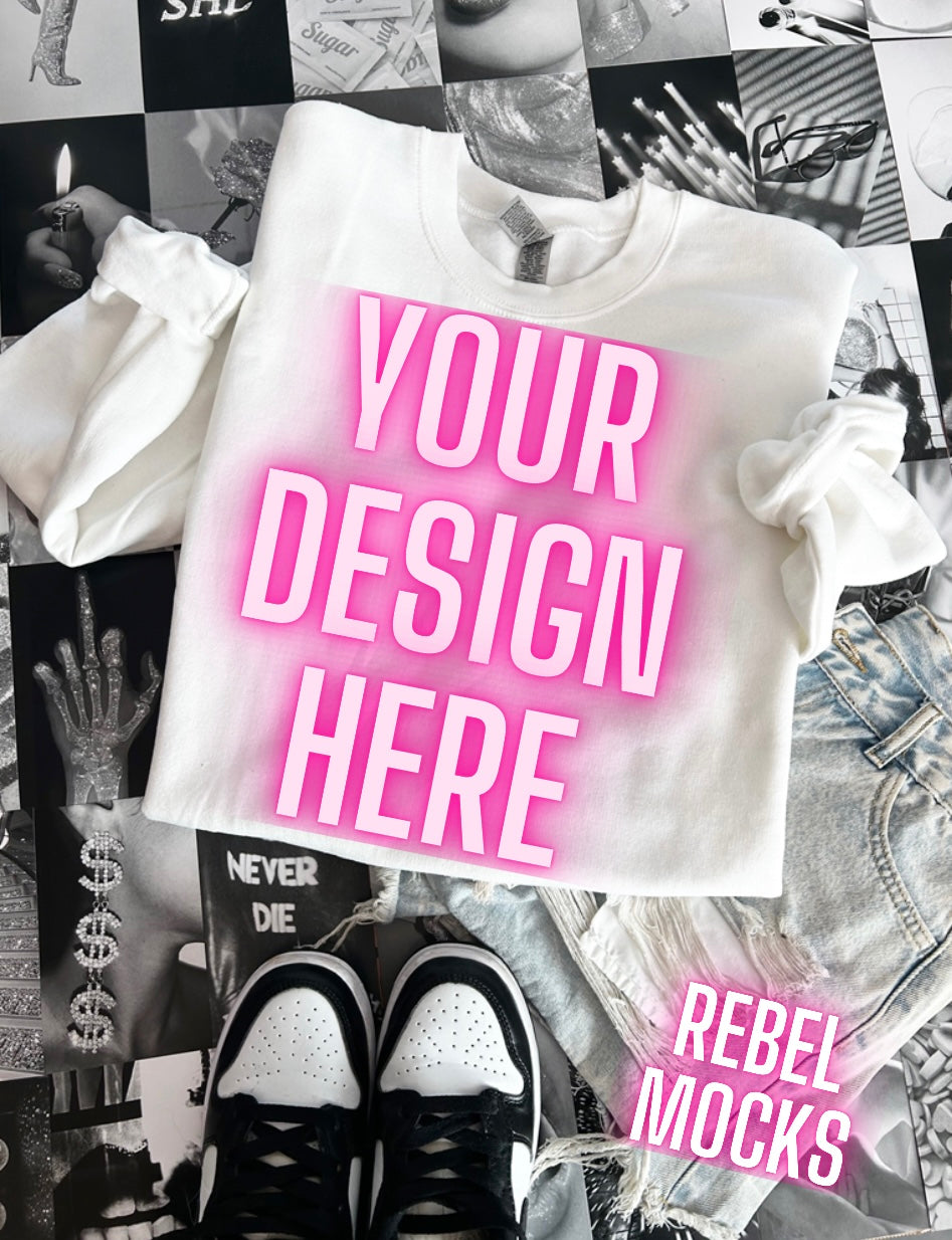 BUNDLE HAWT Vibes Sweatshirt Flat Lay Mock UP