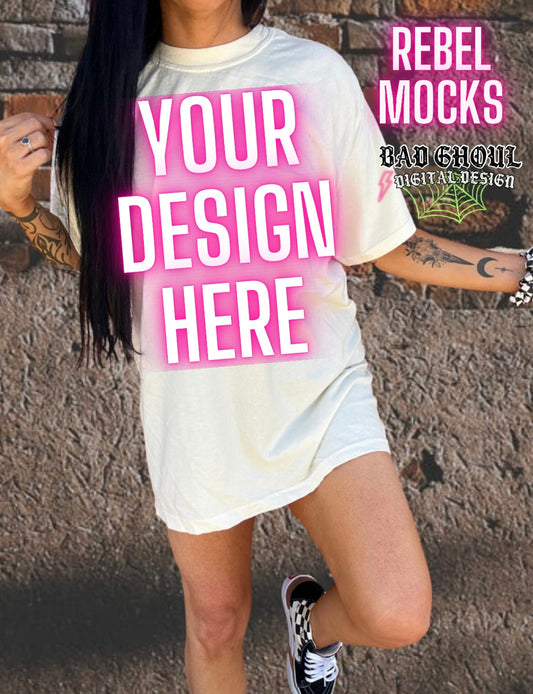 CC Ivory Tee Trendy Model Mock