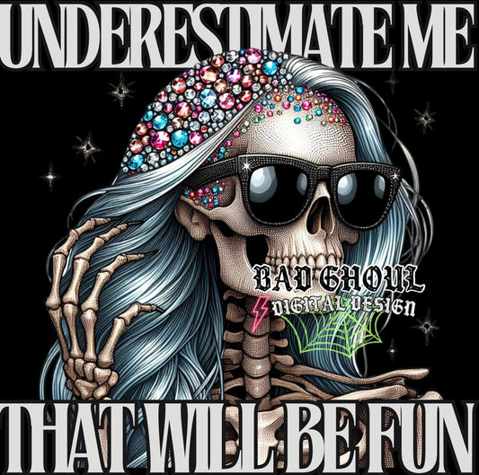 Understimate Me Faux Bling PNG Download