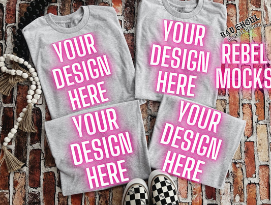 Ash Tee collage Flat Lay Mock Up