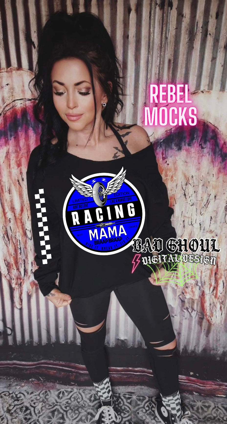 Racing Mama Bundle 7 Files Including Sleeve PNG Download