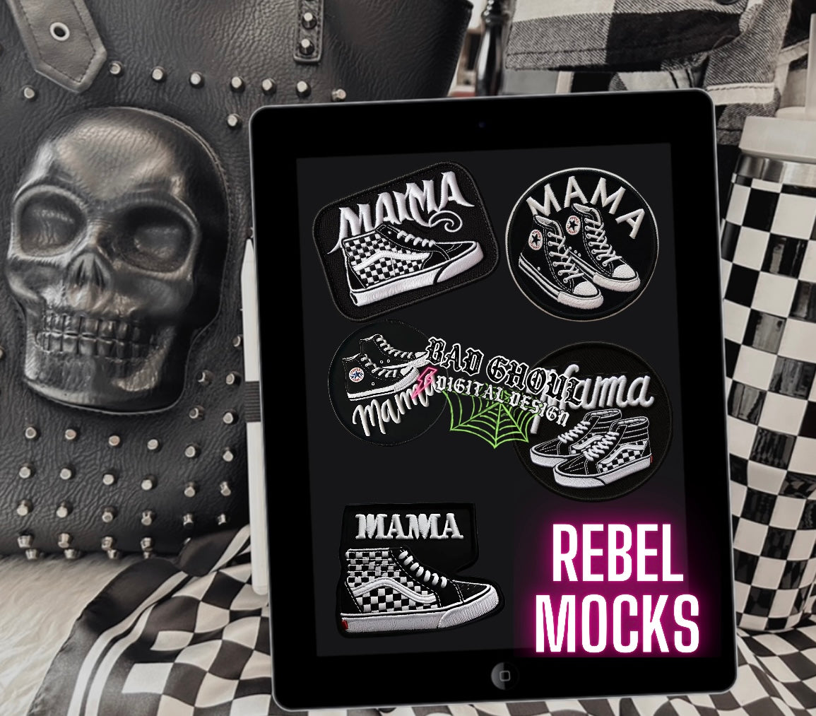 Faux embroidered patch bundle PNG Download