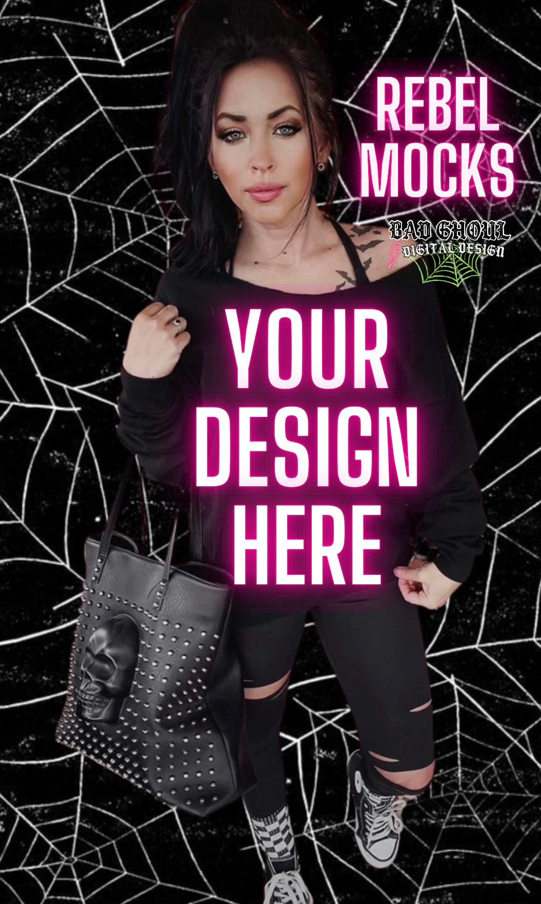 IRL Model Mock Up TRENDING – Rebel Mocks & Badghoul Digital