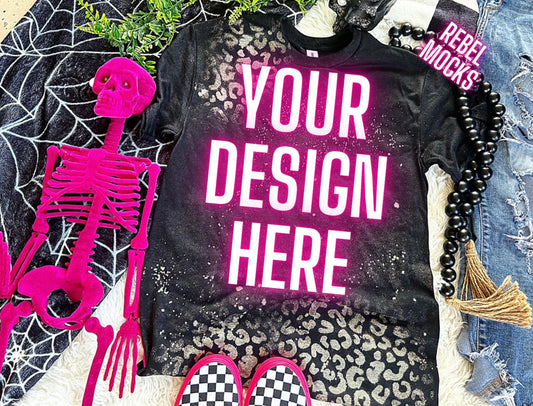 Black Cheetah Flat Lay Mock Up TRENDING