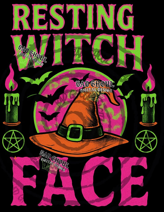 Resting Witch Face PNG DOWNLOAD Black Fab Only